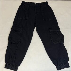 All Saints Black Frieda Denim Cotton Trousers
